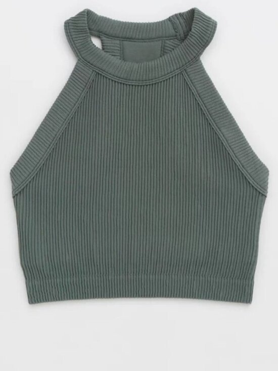 Tops - crop top green